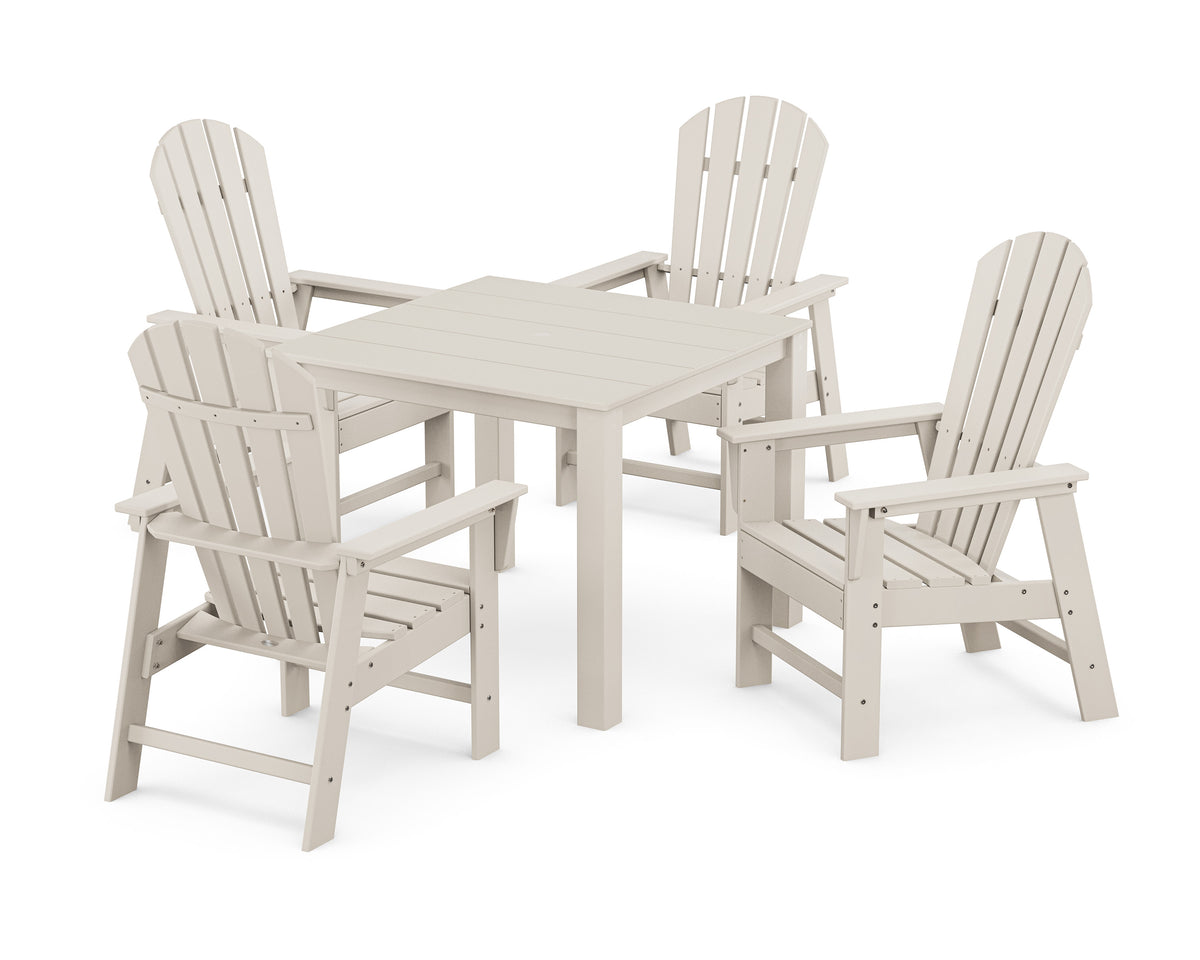 POLYWOOD South Beach Coast 5-Piece Parsons Dining Set in Sand