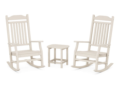 POLYWOOD Cottage Rocking Chair 3-Piece Set in Sand