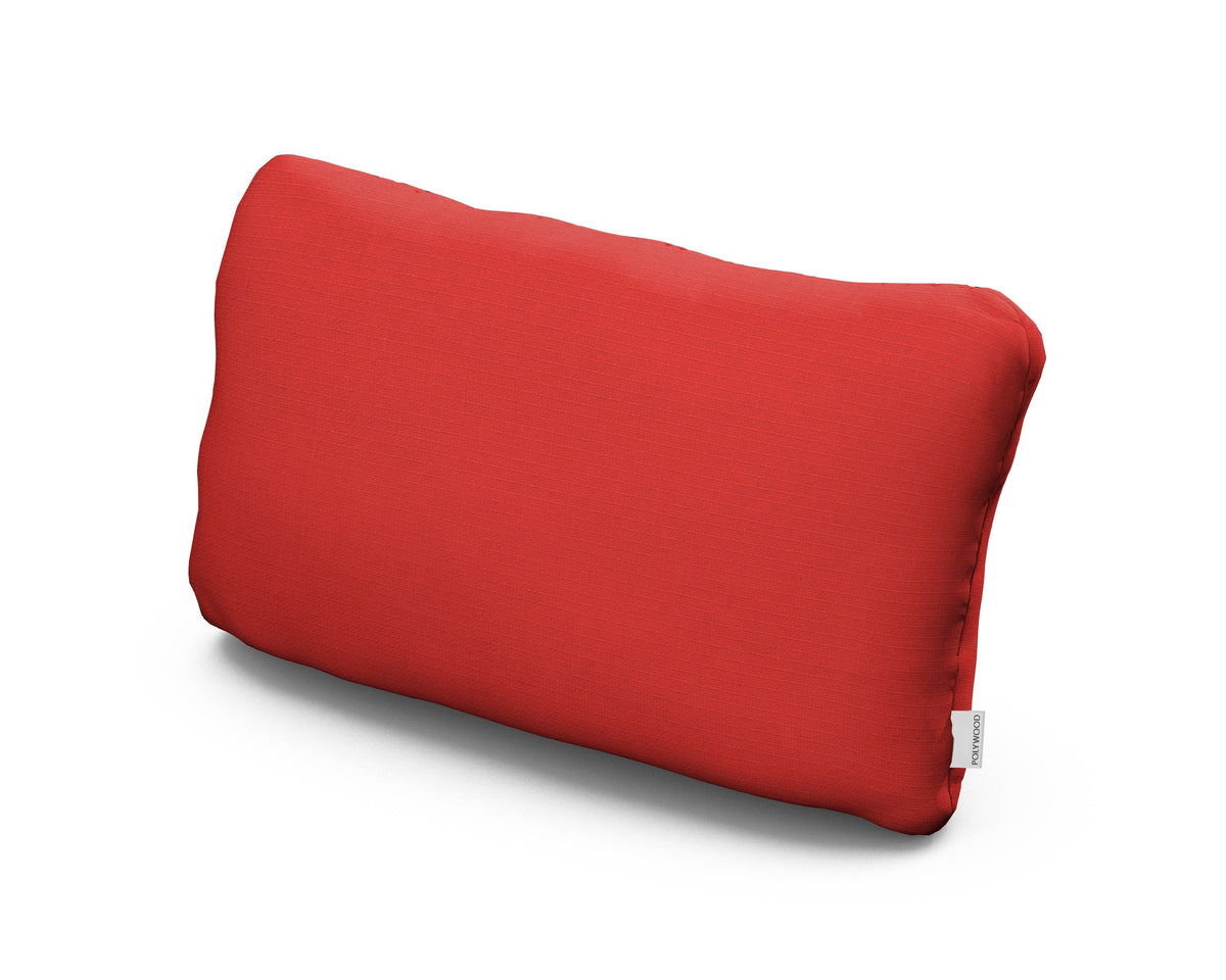 POLYWOOD Outdoor Lumbar Pillow in Crimson Linen