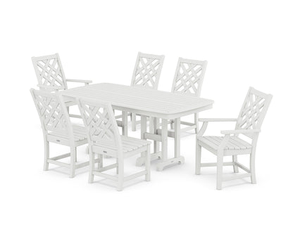 POLYWOOD Wovendale 7-Piece Dining Set in White
