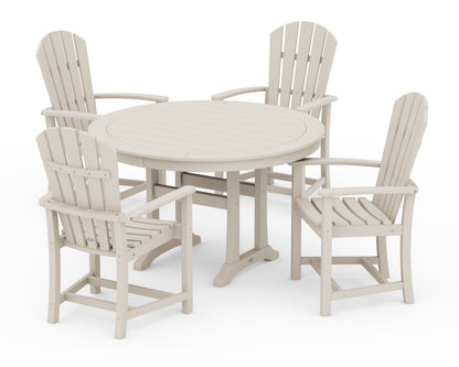 POLYWOOD Palm Coast 5-Piece Round Dining Set in Sand
