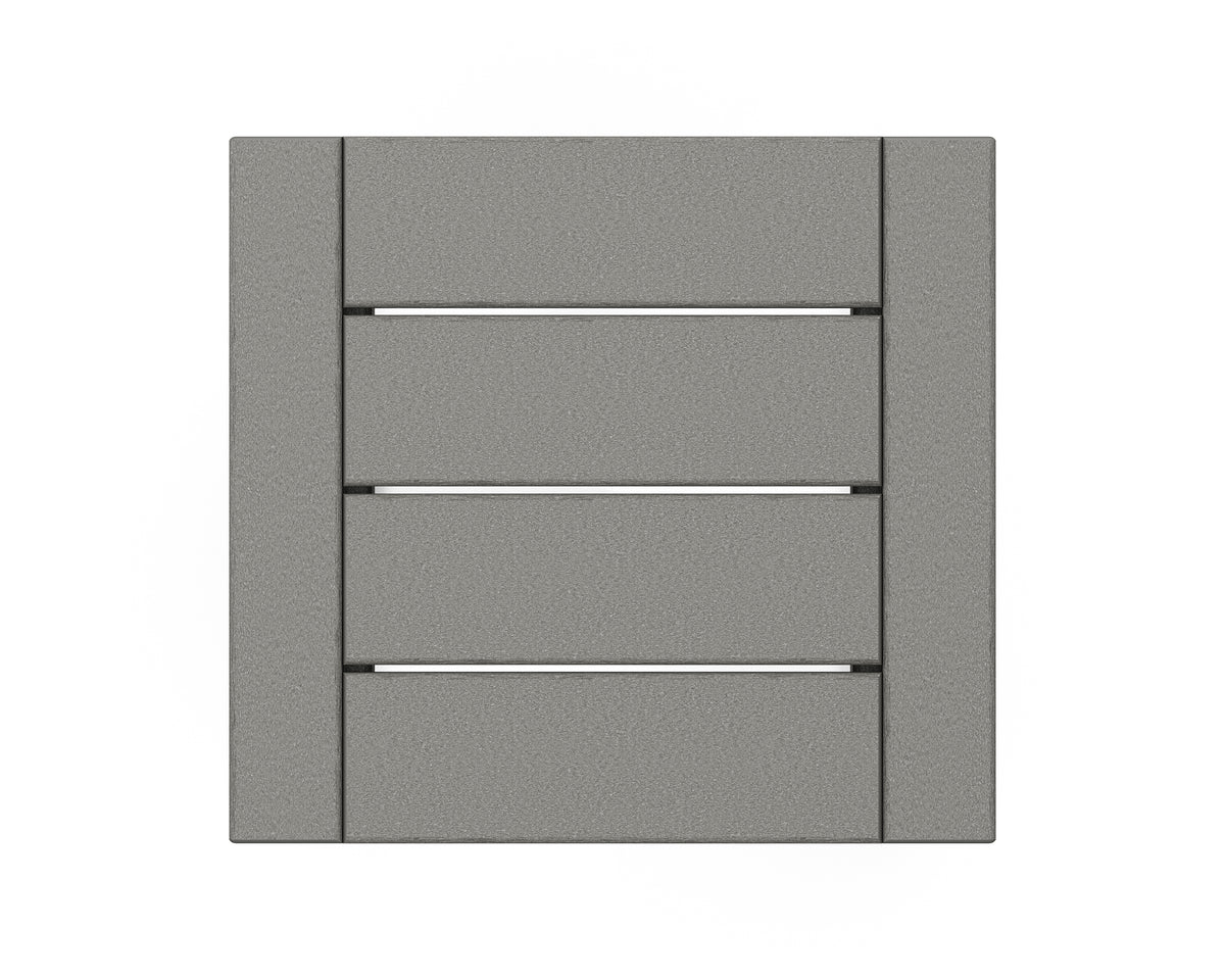 Angled view of the POLYWOOD EDGE End Table in Slate Grey