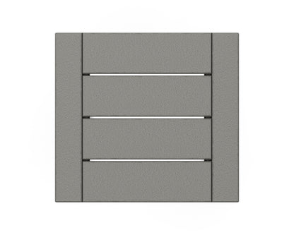 Angled view of the POLYWOOD EDGE End Table in Slate Grey