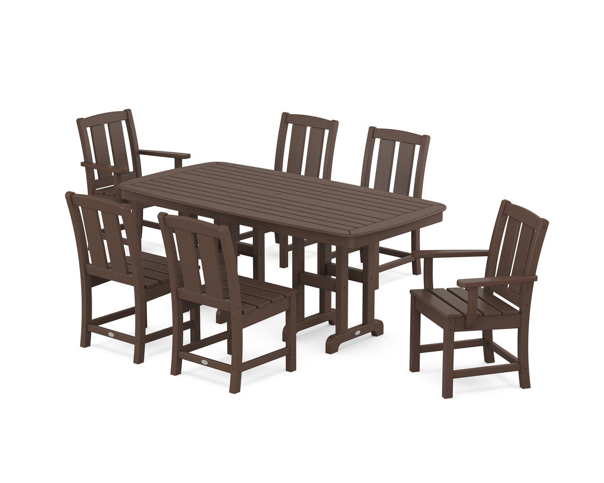POLYWOOD Mission 7-Piece Dining Set in Mahogany