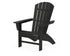 POLYWOOD Nautical Curveback Adirondack Chair in Black