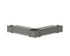 POLYWOOD 60" Country Living L-Shaped Planter Storage Bench Corner Set in Slate Grey