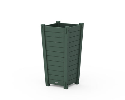 POLYWOOD Nautical Tapered Square Planter Box in Green