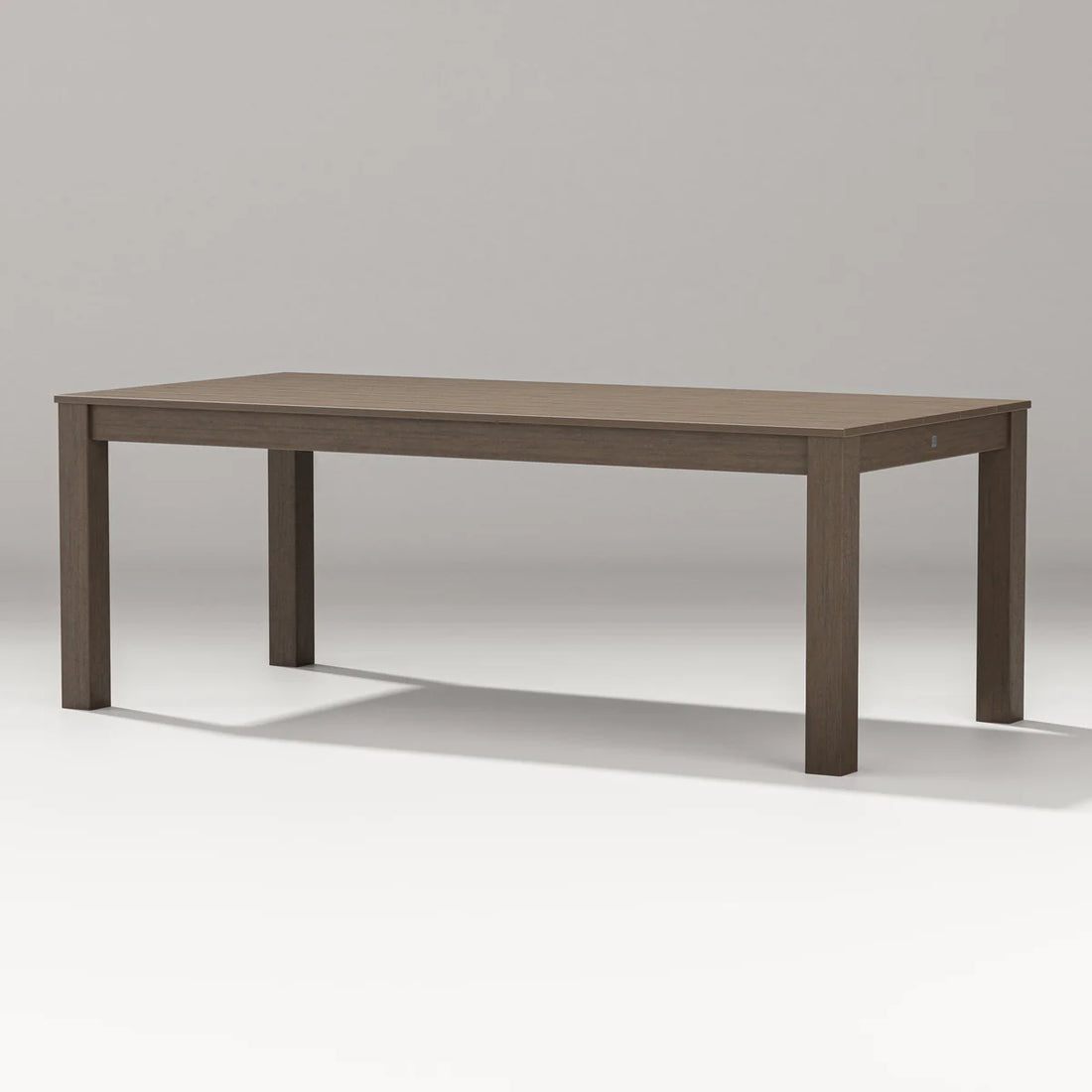 Wooden table on a plain background