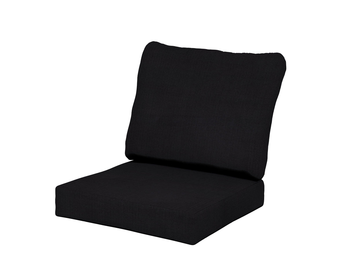 POLYWOOD Baffle Seat/Back Cushion in Midnight Linen