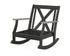 POLYWOOD Braxton Deep Seating Rocking Chair Frame in Black / Driftwood