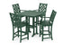 POLYWOOD Country Living Wovendale 5-Piece Bar Set with Trestle Legs in Green
