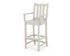 POLYWOOD Traditional Garden Bar Arm Chair in Sand