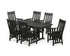 POLYWOOD Acadia Arm Chair 7-Piece Farmhouse Dining Set in Black