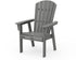 POLYWOOD Nautical Curveback Adirondack Dining Chair in Slate Grey