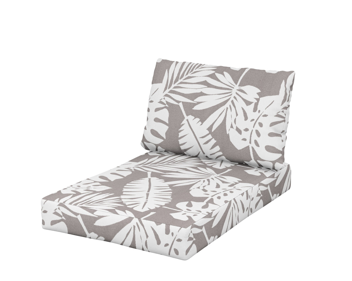 POLYWOOD Daybed Swing Seat/Back Cushion in Leaf Grey Mist