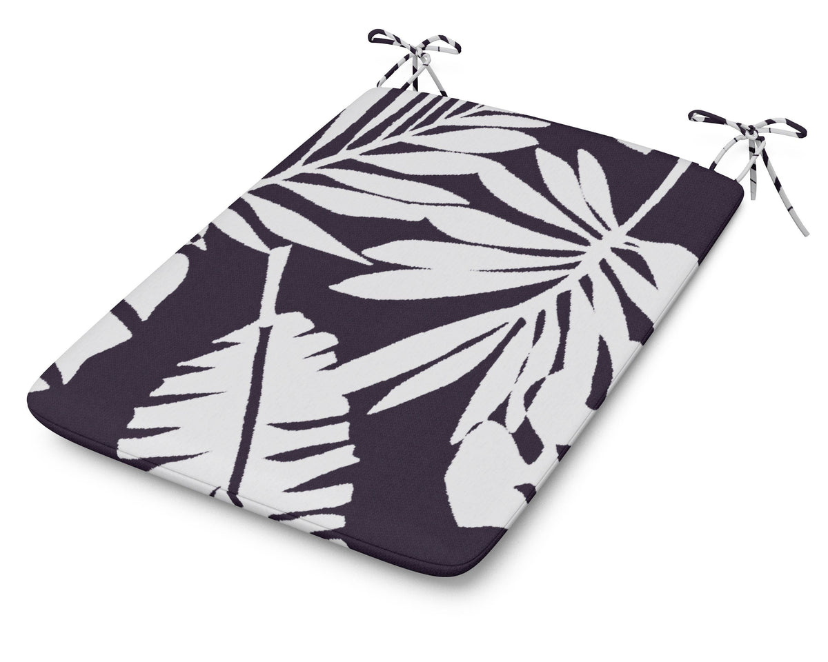 POLYWOOD 1100 Plaza Seat Pad in Leaf Navy