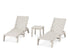 POLYWOOD Captain Chaise 3-Piece Set in Sand