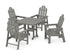 POLYWOOD Long Island 5-Piece Dining Set in Slate Grey