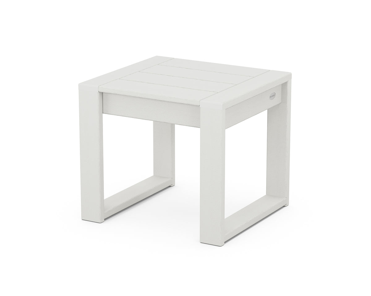 POLYWOOD EDGE End Table in Vintage White