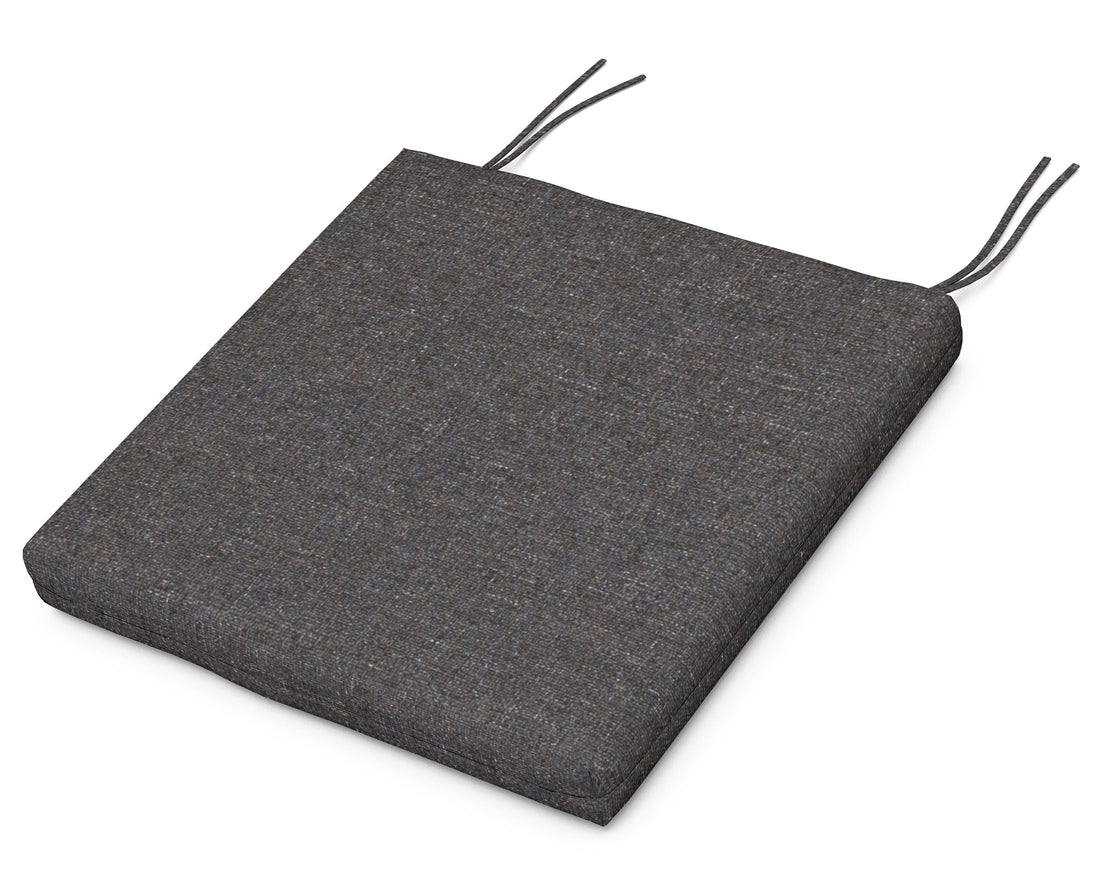 POLYWOOD Seat Cushion - 17.25"D x 22"W x 2.5"H in Ash Charcoal