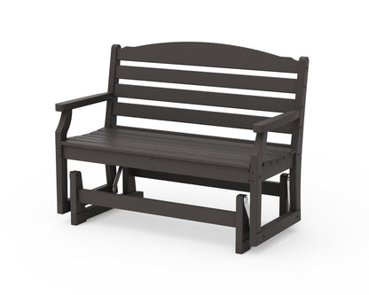 POLYWOOD Savannah 48" Glider in Vintage Coffee
