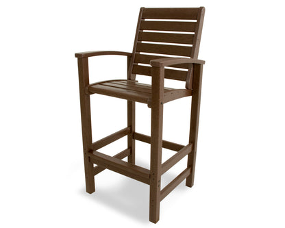 POLYWOOD Signature Bar Chair in Mahogany