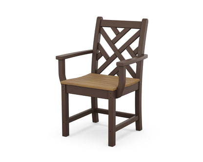 POLYWOOD Chippendale Dining Arm Chair in Mahogany / Natural