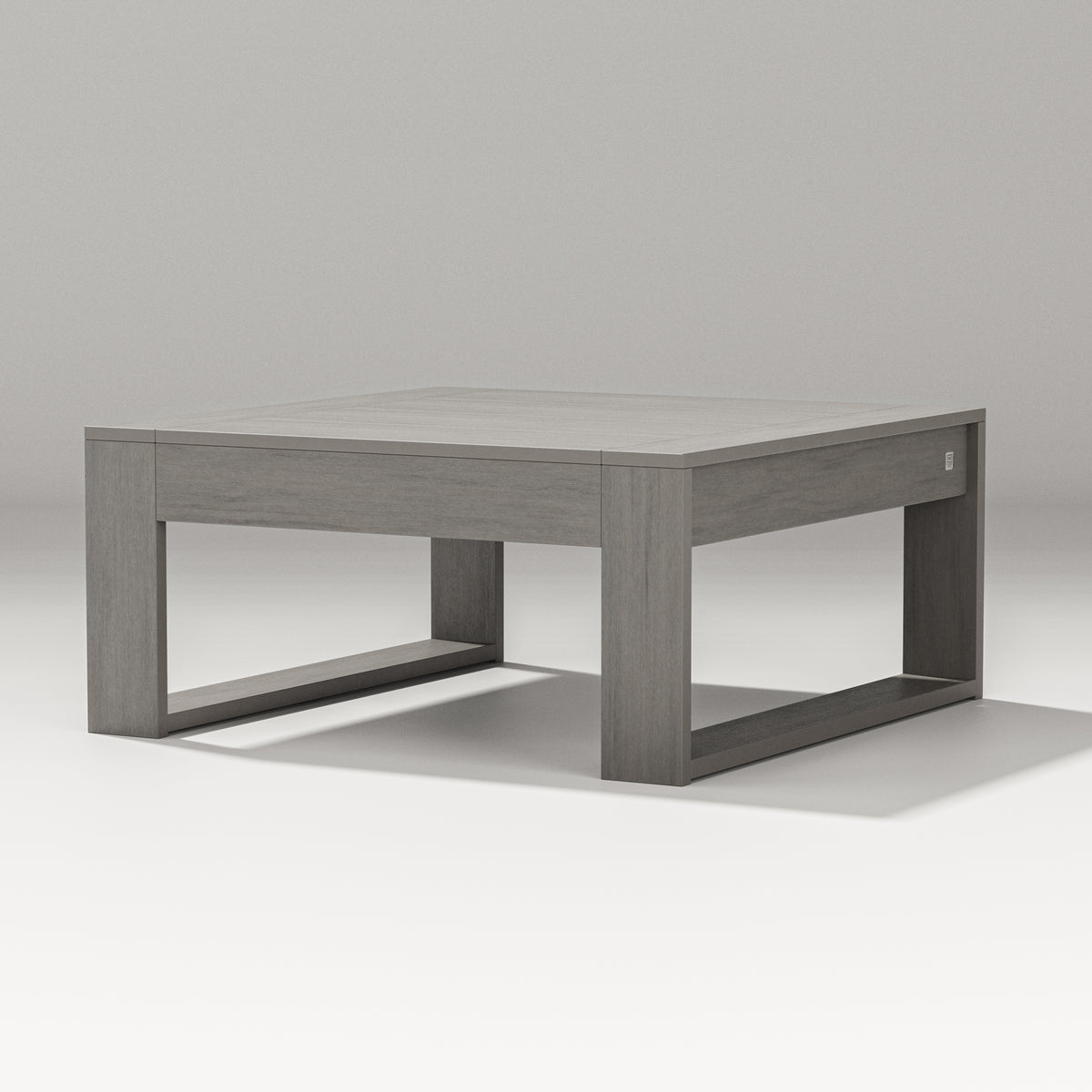 POLYWOOD Latitude Square Coffee Table in Driftwood