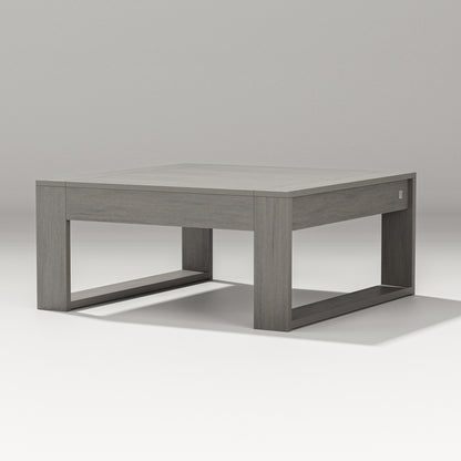 POLYWOOD Latitude Square Coffee Table in Driftwood