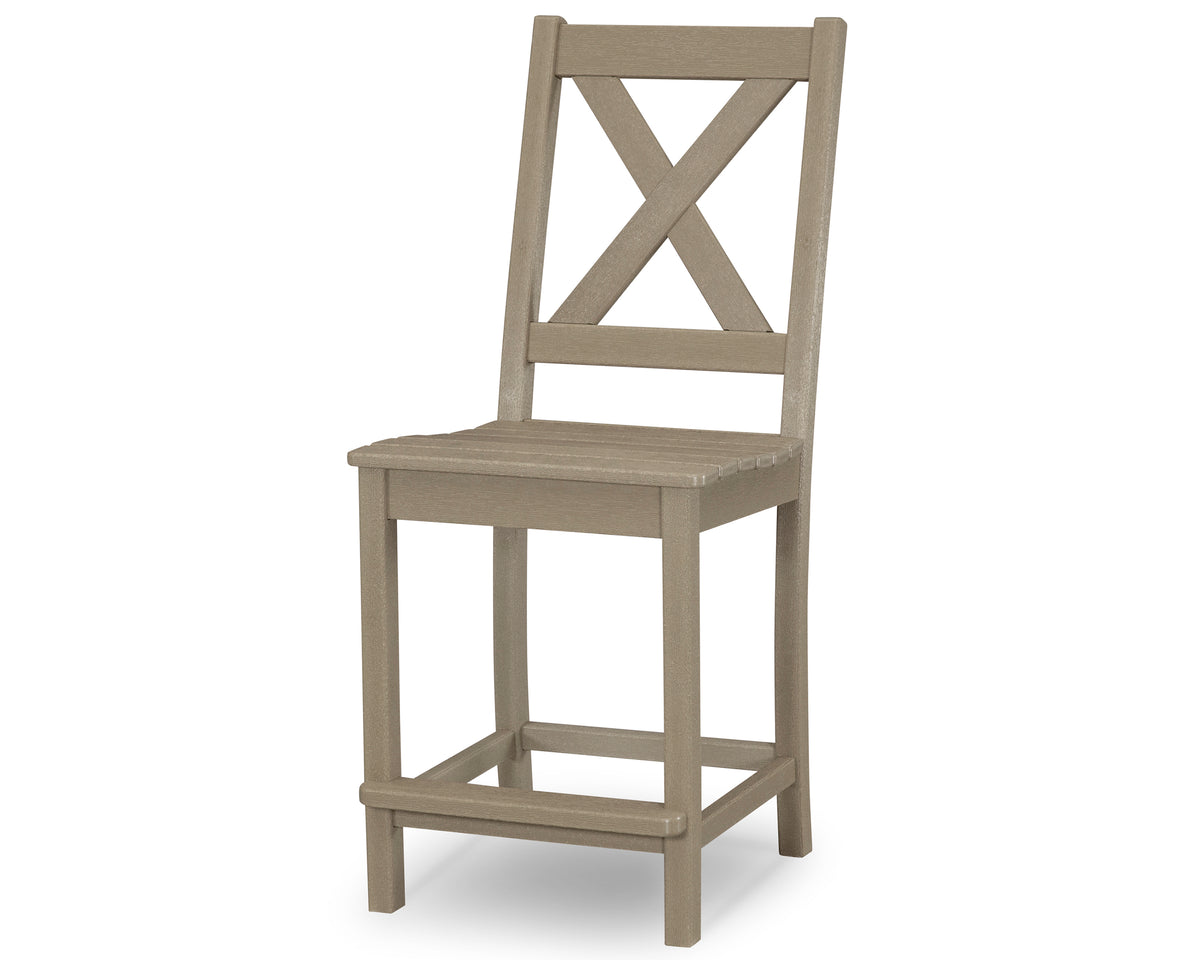 POLYWOOD Braxton Counter Side Chair in Vintage Sahara