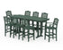 POLYWOOD Savannah 9-Piece Bar Set with Trestle Legs in Green