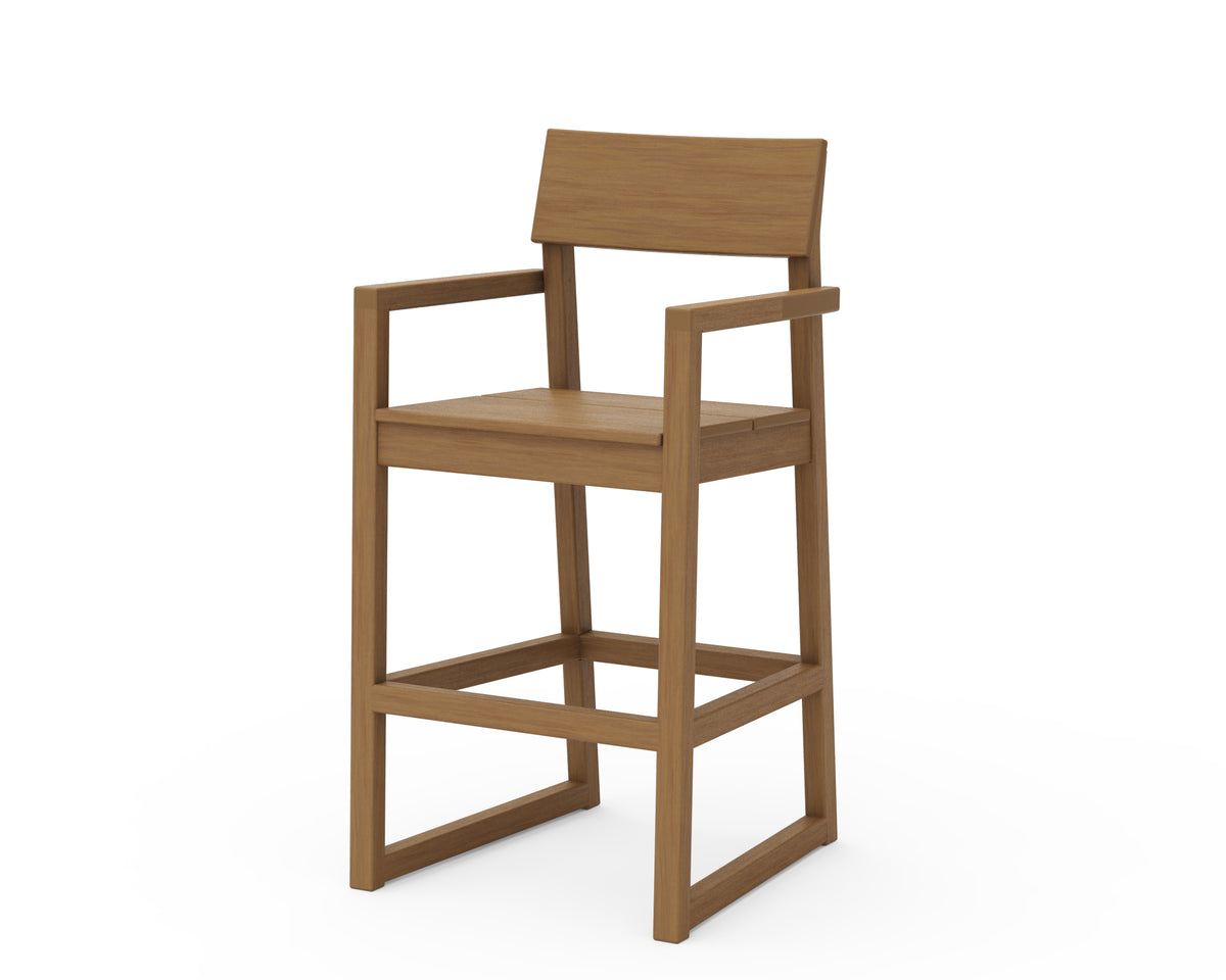 POLYWOOD EDGE Bar Arm Chair in Natural