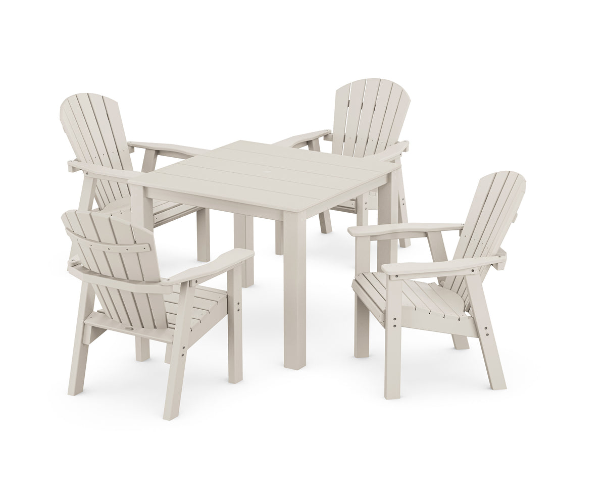 POLYWOOD Seashell Coast 5-Piece Parsons Dining Set in Sand