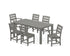 POLYWOOD Lakeside 7-Piece Parsons Dining Set in Slate Grey