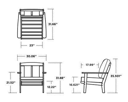 POLYWOOD Mission Deep Seating Chair dimensions