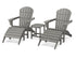 POLYWOOD South Beach Adirondack 5-Piece Set in Slate Grey