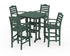 POLYWOOD Savannah 5-Piece Bar Set in Green