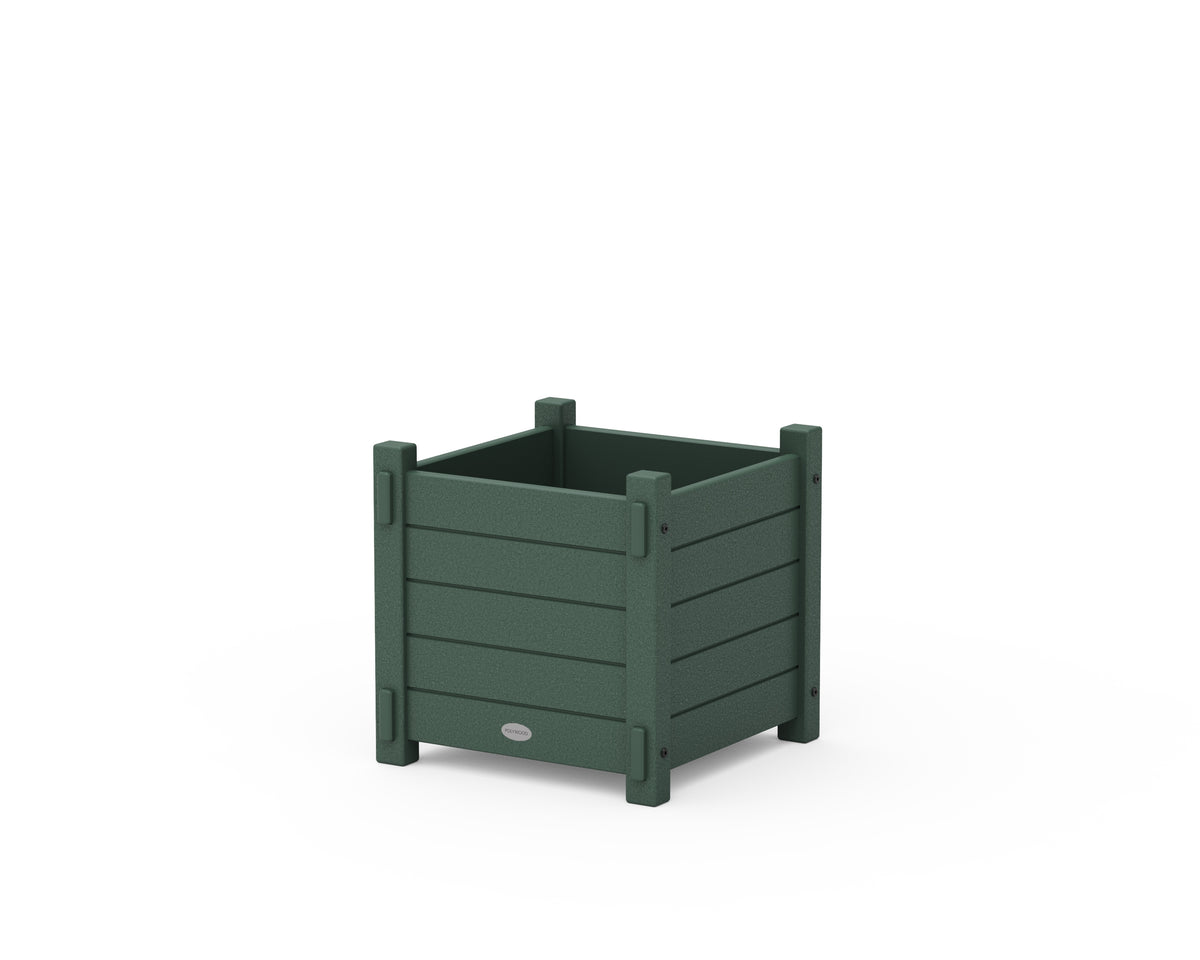 POLYWOOD Nautical Square Planter Box in Green