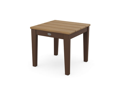POLYWOOD Newport 18" End Table in Mahogany / Natural