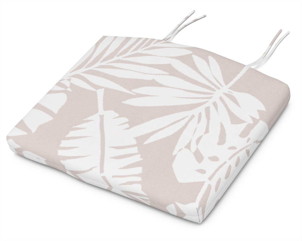POLYWOOD Standard Seat Cushion 17"D x 20.5"W x 2.5"H in Leaf Dune Burlap
