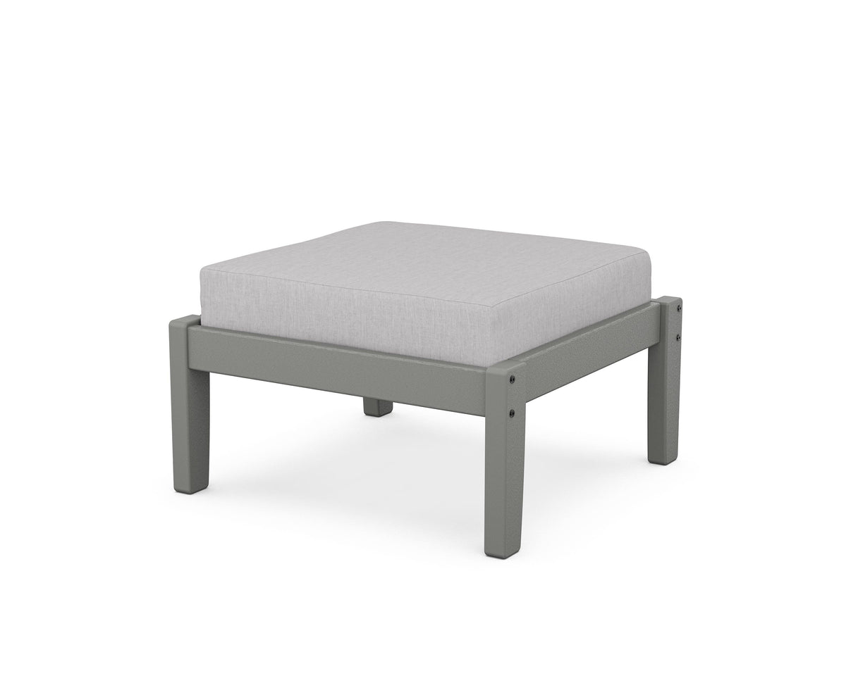 POLYWOOD Deep Seating Ottoman in Slate Grey / Granite