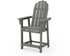 POLYWOOD Vineyard Curveback Adirondack Counter Chair in Slate Grey
