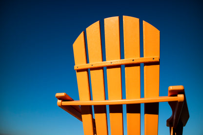 Product detail of the POLYWOOD Palm Coast Folding Adirondack in Tangerine