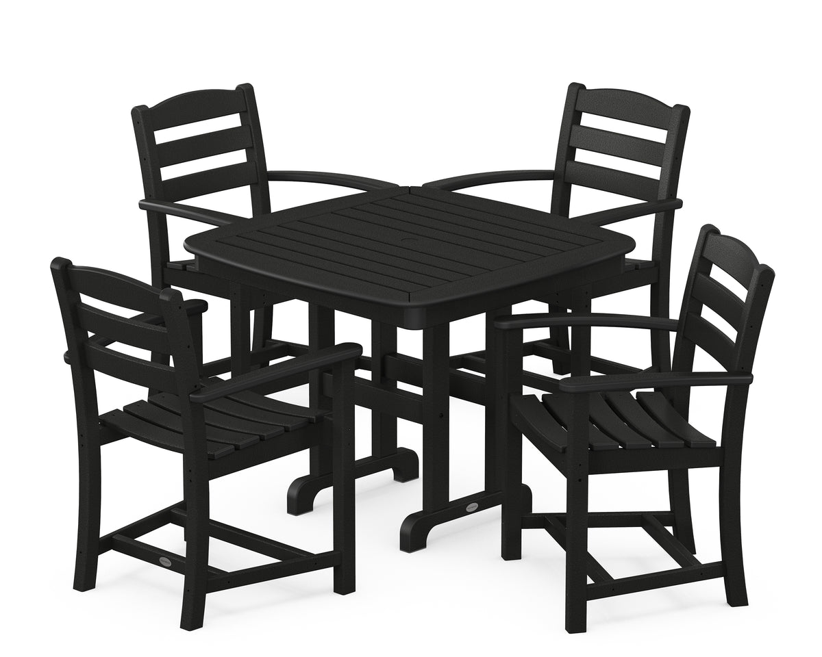 POLYWOOD La Casa Café 5-Piece Dining Set in Black