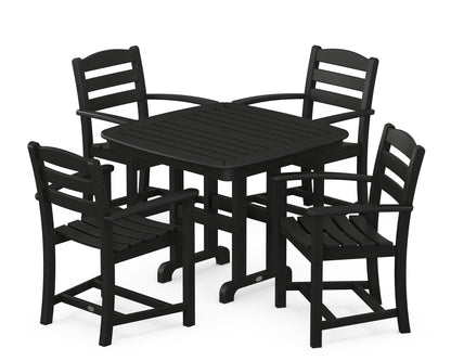 POLYWOOD La Casa Café 5-Piece Dining Set in Black
