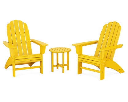 POLYWOOD Vineyard 3-Piece Curveback Adirondack Set