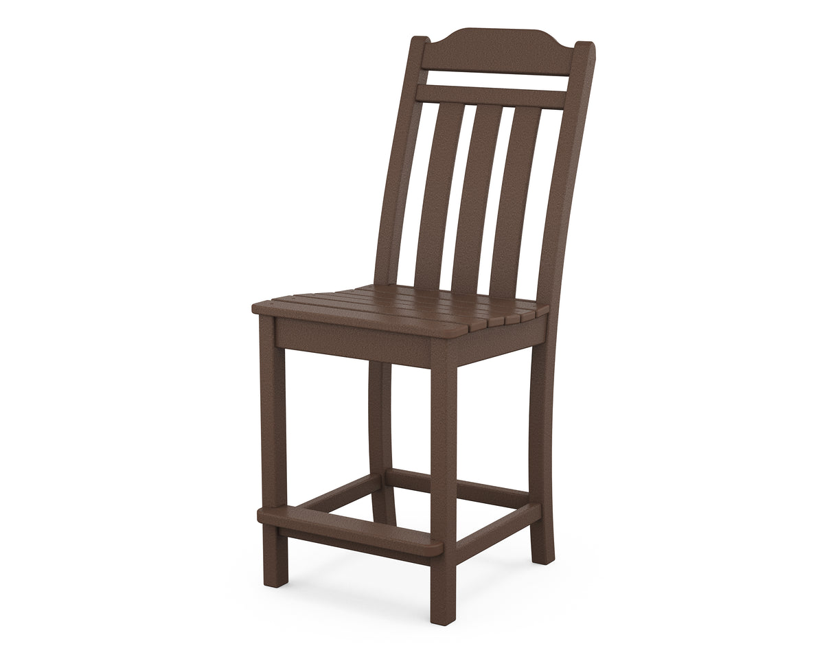 POLYWOOD Cottage Counter Side Chair in Mahogany