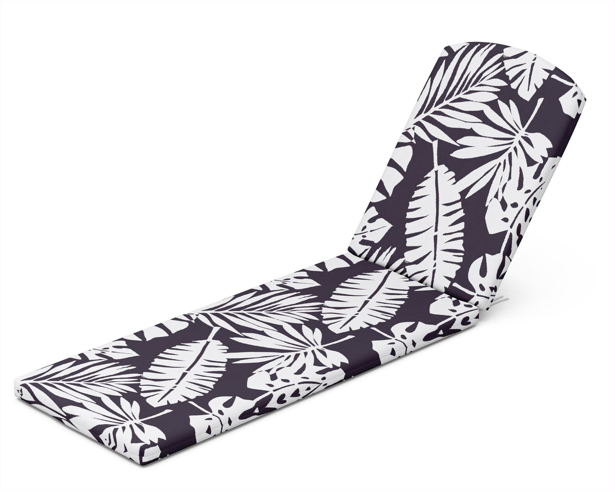 POLYWOOD Chaise Cushion in Leaf Navy