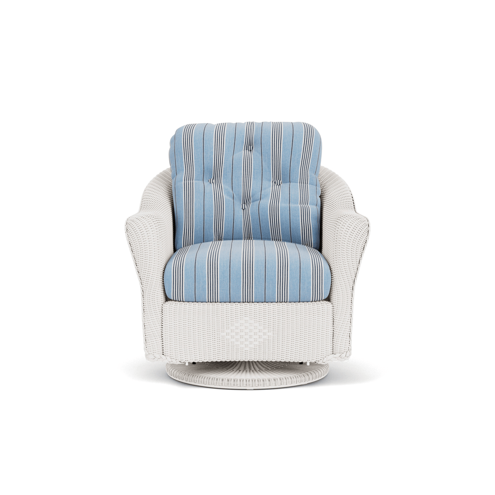 Lloyd Flanders Reflections Swivel Glider Lounge Chair - White finish