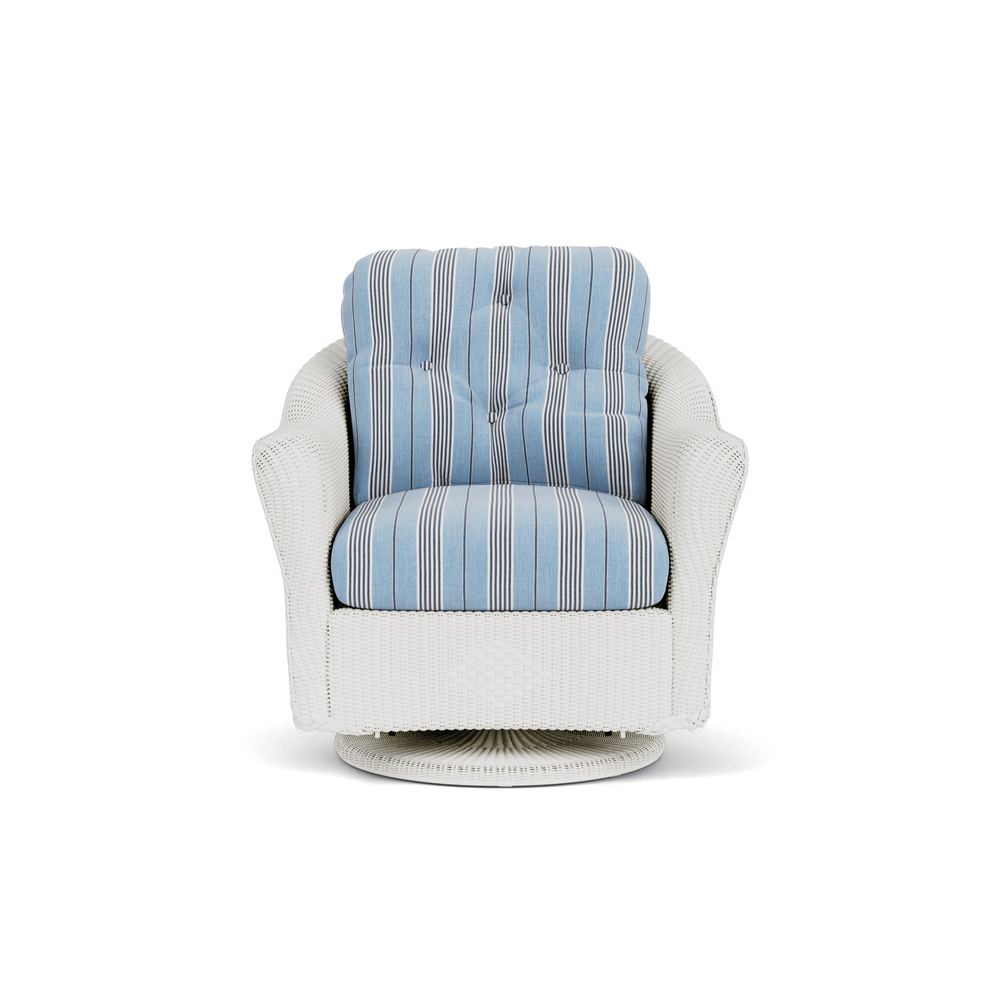 Lloyd Flanders Reflections Swivel Glider Lounge Chair - Matte White finish